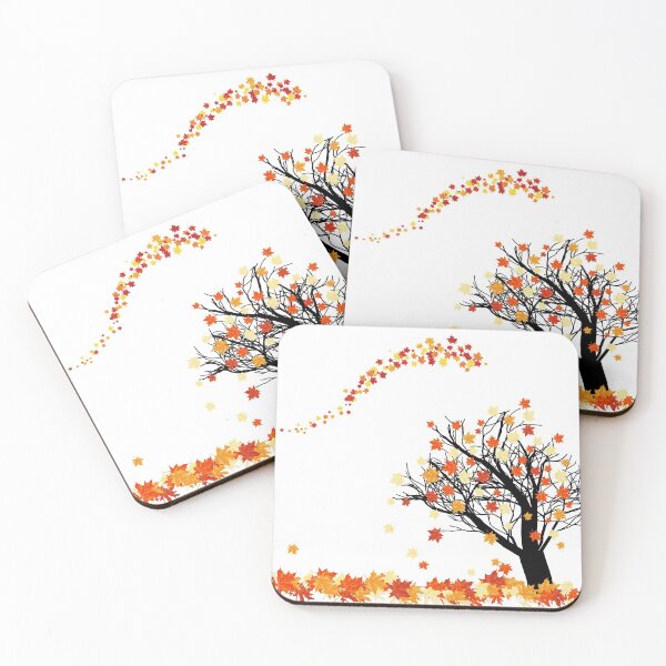 Item preview, Autumn tree with falling leaves designed and sold by CA-Creatives.