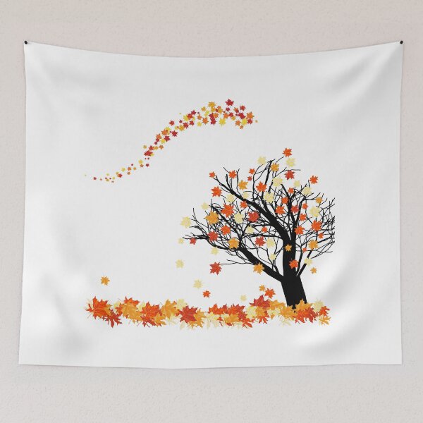 Item preview, Autumn tree with falling leaves designed and sold by CA-Creatives.