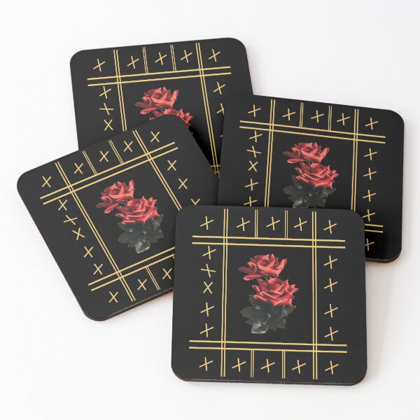 Item preview, Horizontal Vertical Lines with Red Roses designed and sold by sirrab.