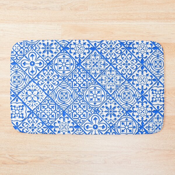 Item preview, Ornate pattern, Ornamental Design  - Portuguese tile style, Blue, White designed and sold by ohaniki.