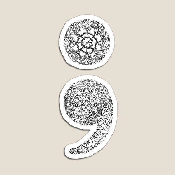 Item preview, Patterned Semicolon designed and sold by LegendOfZeldy.