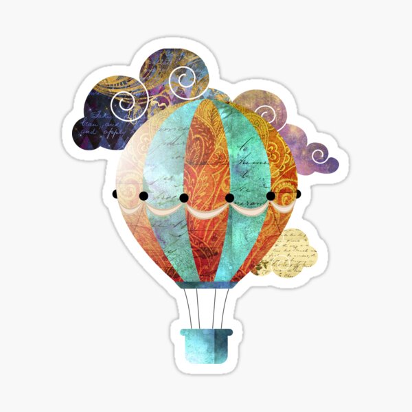 Item preview, Ornate Orange & Blue Hot Air Balloon designed and sold by Cant-Whistle.