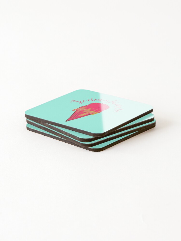 Thumbnail 4 of 5, Coasters (Set of 4), Ice cream fanatic designed and sold by DesignsofNote.