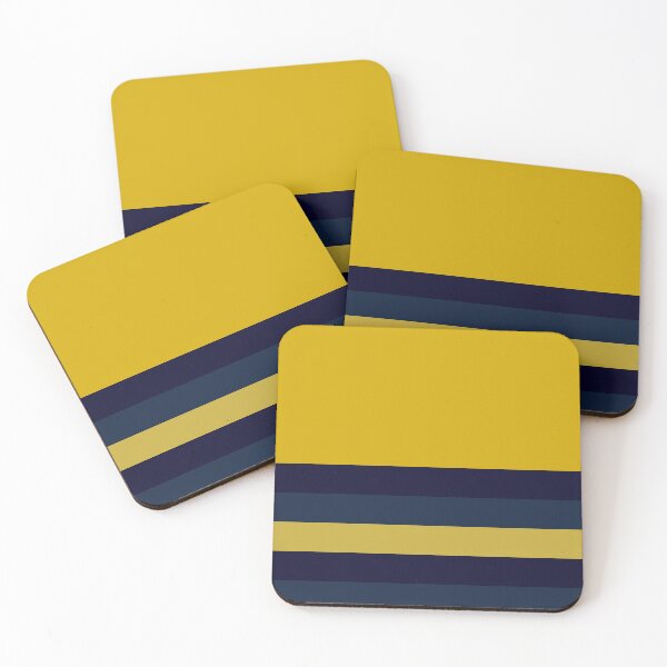 Item preview, Yellow and navy blue striped colorful concept designed and sold by likebakerdo.