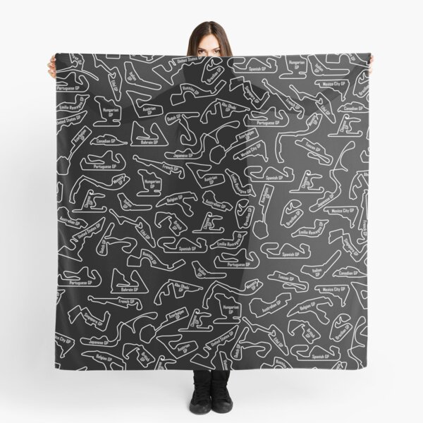 Race Tracks Shapes - International circuits Scarf