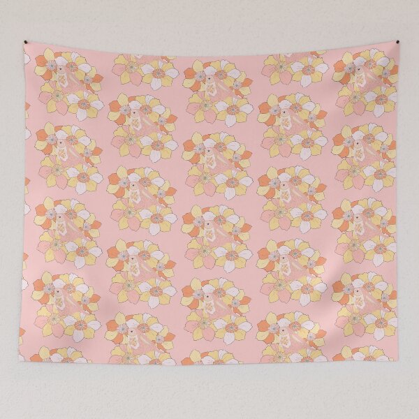Item preview, Girly Pink Bird Vintage Boho Flowers designed and sold by ZophiaSolaris.