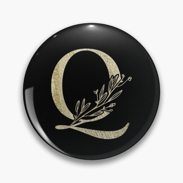 Item preview, Q Golden Letter designed and sold by HintofNature.