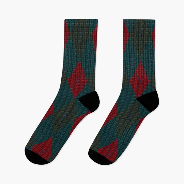 Item preview, Classic Blue Black Red Argyle Redefined designed and sold by vortexatelier.
