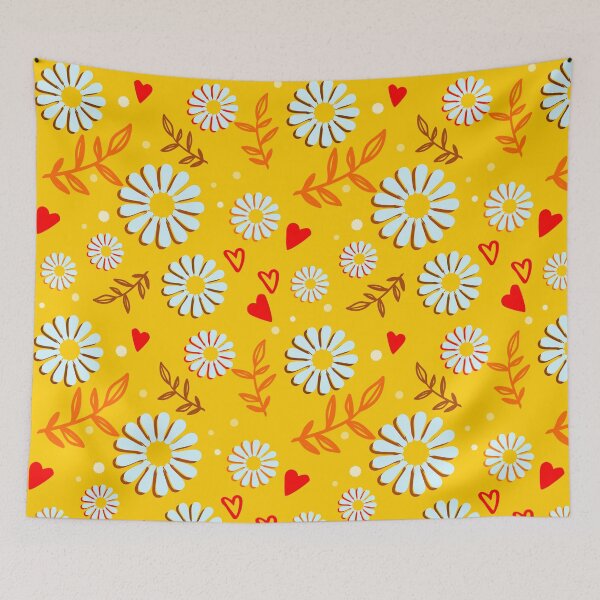 Item preview, Sunny yellow flower pattern designed and sold by DeliriousSteve.