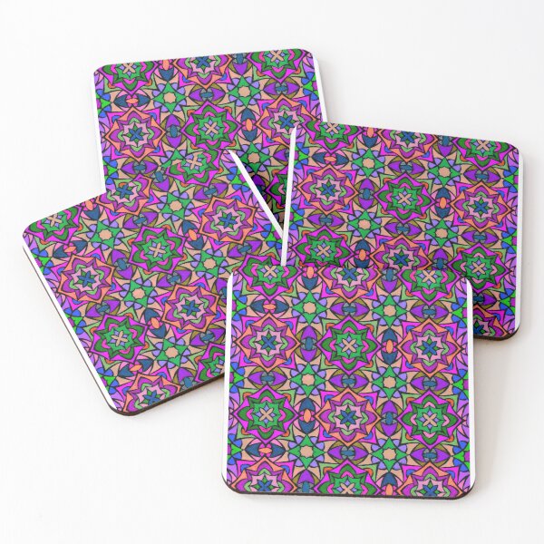Item preview, Kaleidoscope Stained Glass Abstract Art Print designed and sold by CapeCodGiftShop.