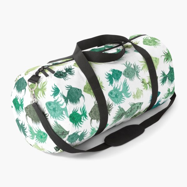 Item preview, Green Watercolor Fish Pattern designed and sold by HeatherNafeArt.