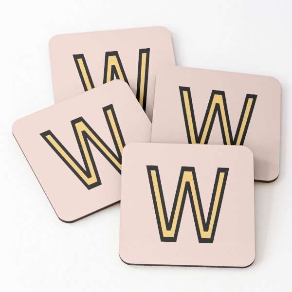 Item preview, Funky Yellow Letter W designed and sold by D-Spot Shop.