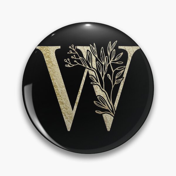 Item preview, W Golden Letter designed and sold by HintofNature.