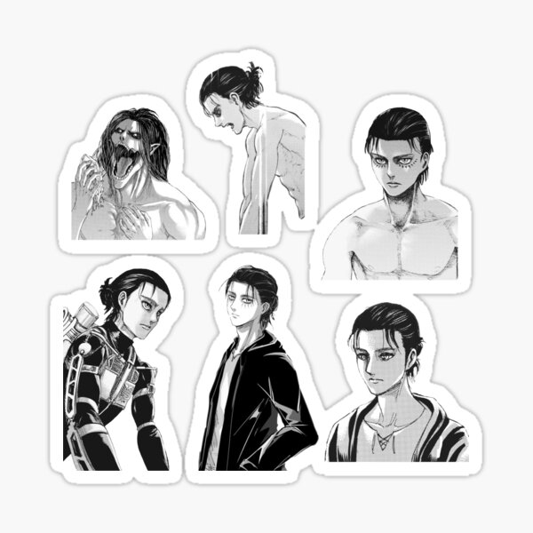 Eren Jaeger / Pack d'autocollants Attack on Titan Sticker