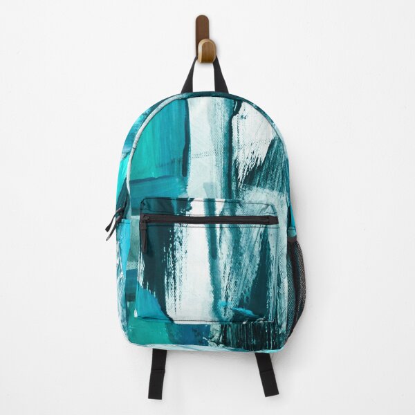 Item preview, Brushstrokes and shades of the blue sea and teal navy lines designed and sold by Marilena Strambu.