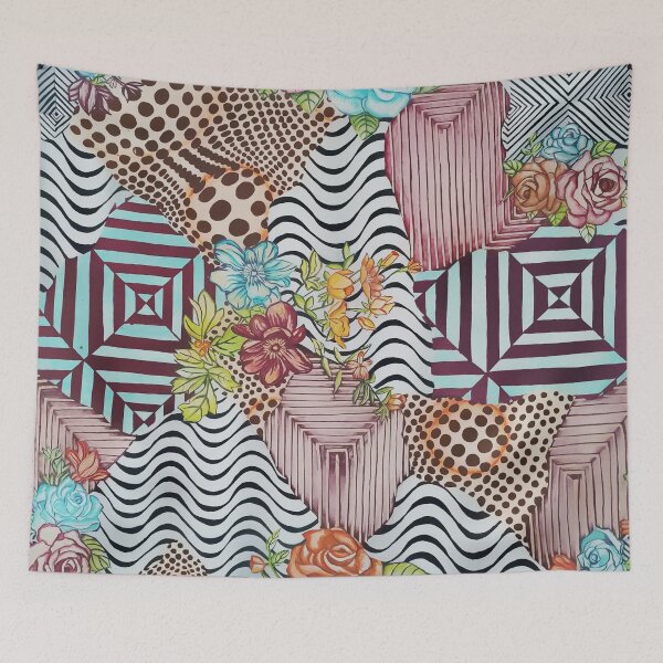 Item preview, Floral And Geometrical Hand Paint Design designed and sold by HiraSheikh.