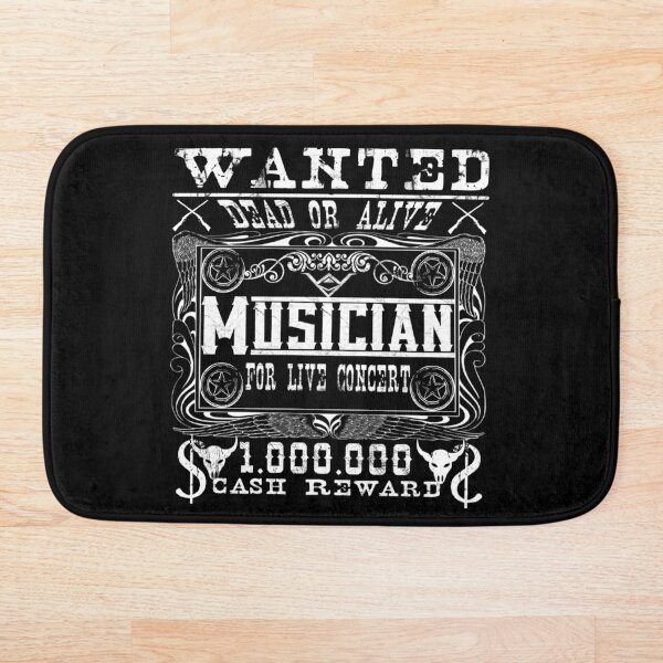 Aperçu de l'œuvre Musicien "Wanted Dead or Alive" Rock'n Roll humour créée et vendue par WAVV.