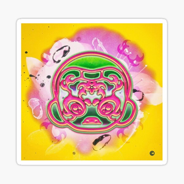 "Glowing head art" Sticker by Nivoxi Redbubble