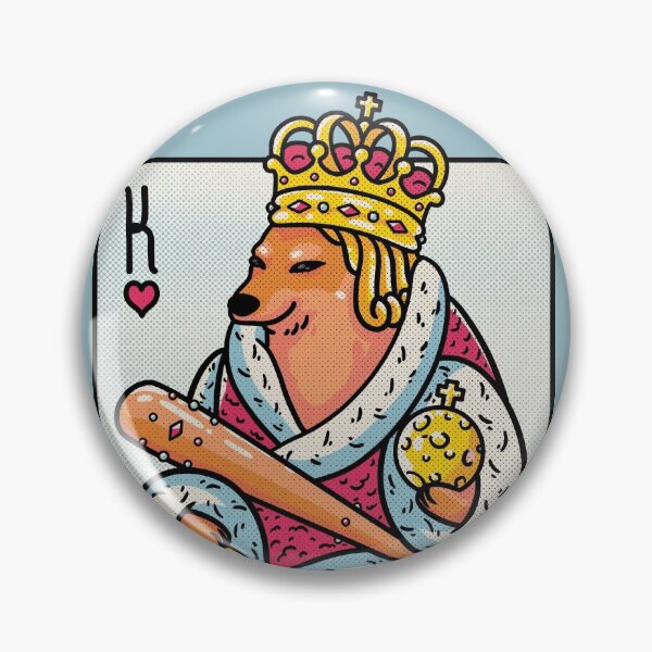 Item preview, Cheems - The King 2 | King of Hearts Playing Card | Shibe | Shiba Inu Wacky and Uncharacteristic | Cheemzilla | Baseball Bat | Ironic Dank Meme Bonk designed and sold by Any Color Designs.