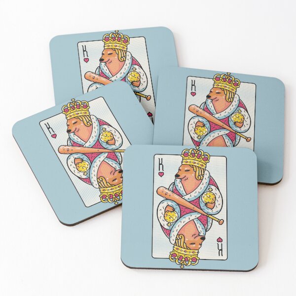 Item preview, Cheems - The King 2 | King of Hearts Playing Card | Shibe | Shiba Inu Wacky and Uncharacteristic | Cheemzilla | Baseball Bat | Ironic Dank Meme Bonk designed and sold by Any Color Designs.