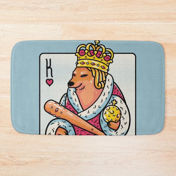 Item preview, Cheems - The King 2 | King of Hearts Playing Card | Shibe | Shiba Inu Wacky and Uncharacteristic | Cheemzilla | Baseball Bat | Ironic Dank Meme Bonk designed and sold by Any Color Designs.
