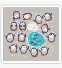 Winter penguins Sticker