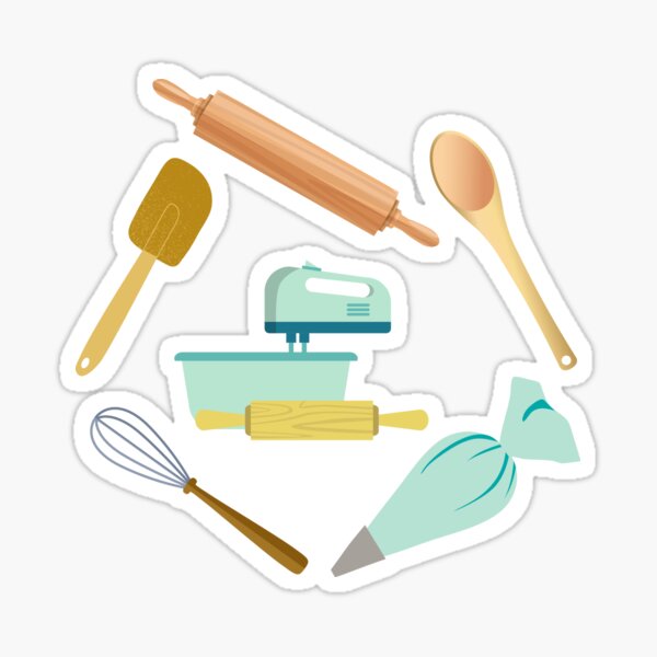 Baking Accessories Blueprint Cake Baking Tools' Sticker