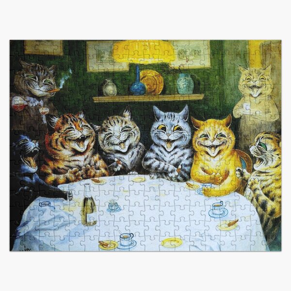 Artikel-Vorschau von KATZEN NACH DEM ABENDESSEN: Vintage Art Painting von Louis Wain Print, designt und verkauft von posterbobs.