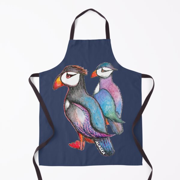 Item preview, Alaska Puffins Stylized Watercolor designed and sold by nadya.
