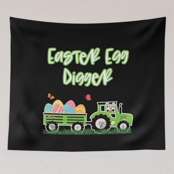 Item preview, Easter Egg Digger - Easter Egg Search With Tractor designed and sold by maddinstgt.