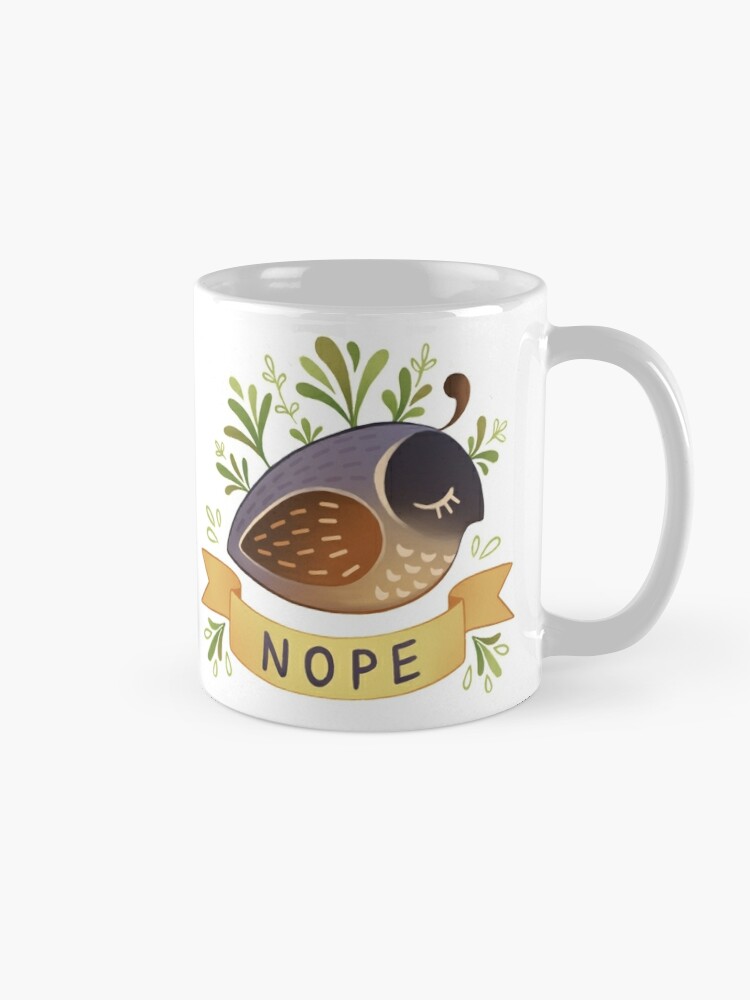 Alternate view of Nope Quail Coffee Mug