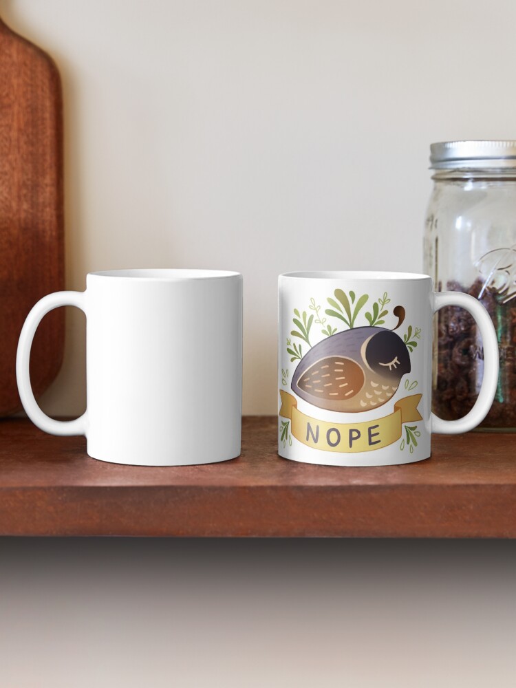 Alternate view of Nope Quail Coffee Mug