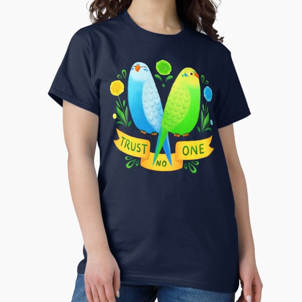 Item preview, Trust NO One Budgerigars designed and sold by ginkoseed.