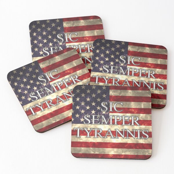 Item preview, Sic Semper Tyrannis Over Flag of America designed and sold by SolarCross.