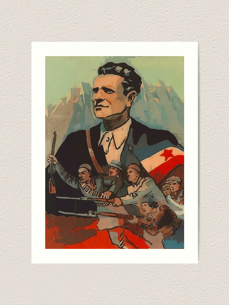 Jugoslavija Josip Broz Tito Poster Old Yugoslav Tito Art Print For