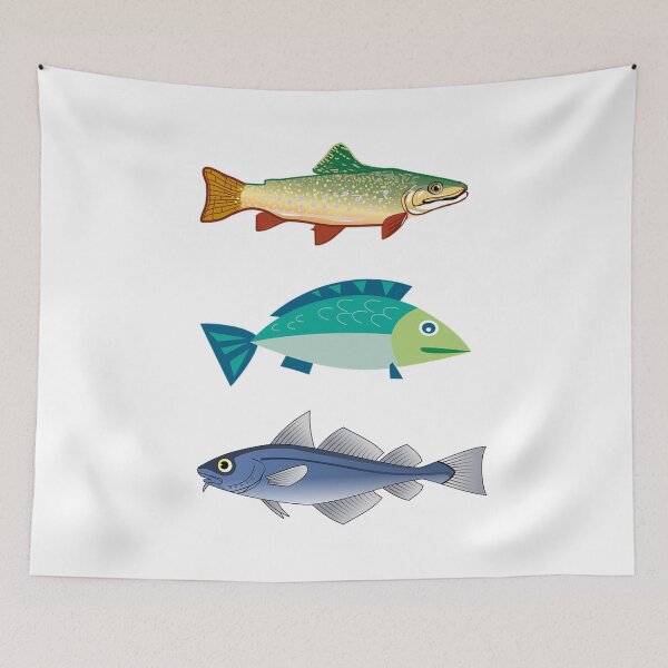 Item preview, pack of colorful 3 fishes designed and sold by Arun Fernando.