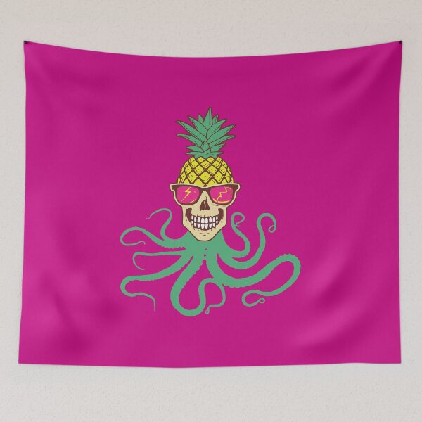 Item preview, Pineapple Octopus with funny skull head designed and sold by My-Queens-Store.