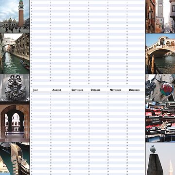 Artwork thumbnail, Venetian Light - Perpetual Birthday Calendar Poster by iConnection