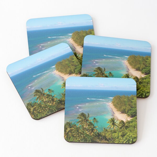Item preview, Drone view over Nā Pali Coast - Kalalau trail, Kauaʻi HAWAII designed and sold by Bruno Beach.