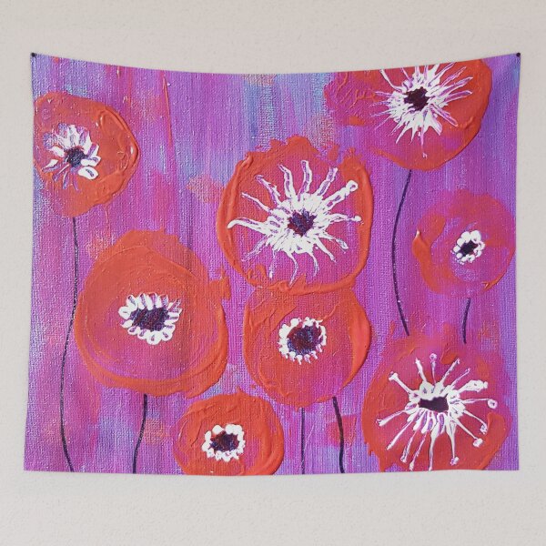 Item preview, Acrylic painting evocation flowers designed and sold by Joie-et-Poesie.