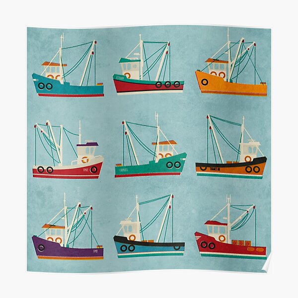 Fishing Trawlers Poster
