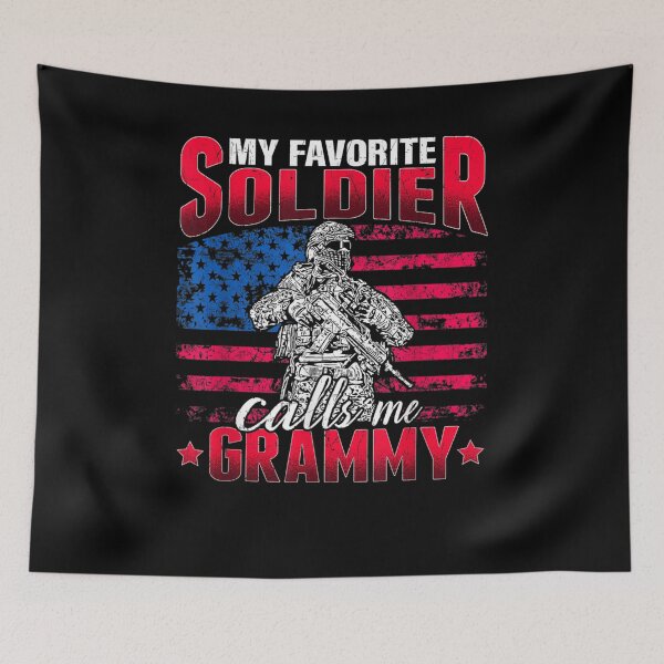 Item preview, My Favorite Soldier Calls Me Grammy Us Flag Military Grandma  designed and sold by melisenda.