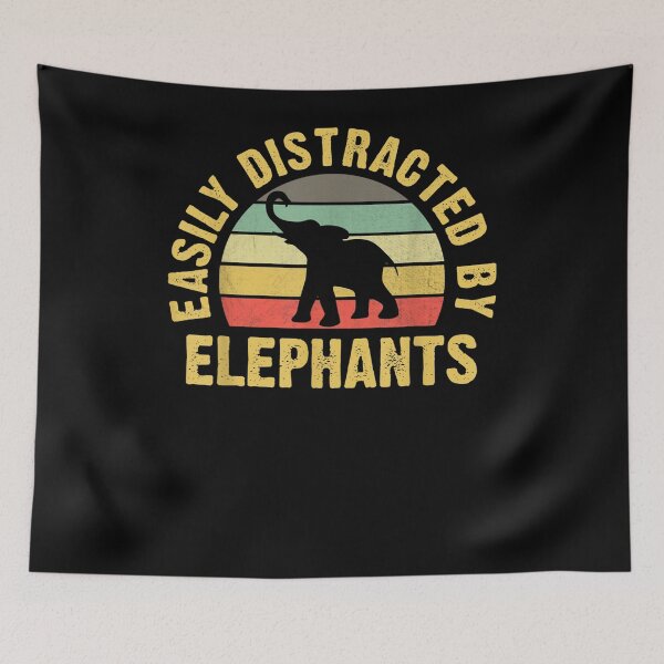 Item preview, Funny Elephant Lover Easily Distracted By Elephants  designed and sold by melisenda.