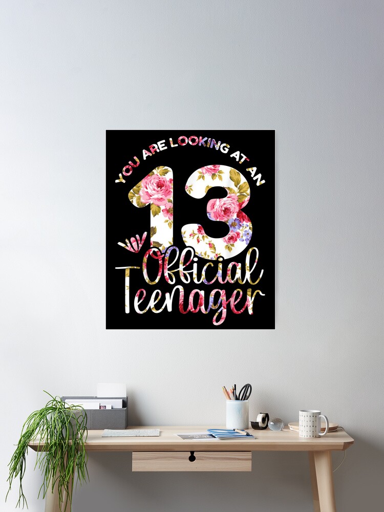 13th-birthday-girls-13-years-teen-teenager-birthday-gift-poster-for-sale-by-anniversaryshop-redbubble for Free Printable 13th Birthday Signs 13th Birthday Girls 13 Years Teen Teenager Birthday Gift