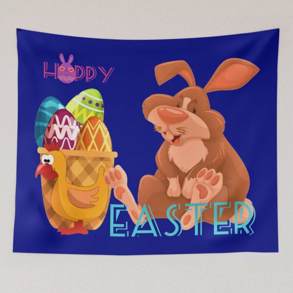 Item preview,  Cute Easter Bunny  With Chicken And Easter Eggs designed and sold by Andjela Bakos.