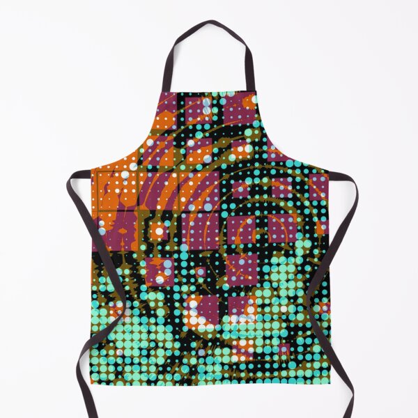 Item preview, Modern graphic digital green red orange colorama designed and sold by Joie-et-Poesie.