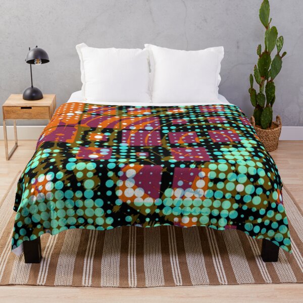 Item preview, Modern graphic digital green red orange colorama designed and sold by Joie-et-Poesie.