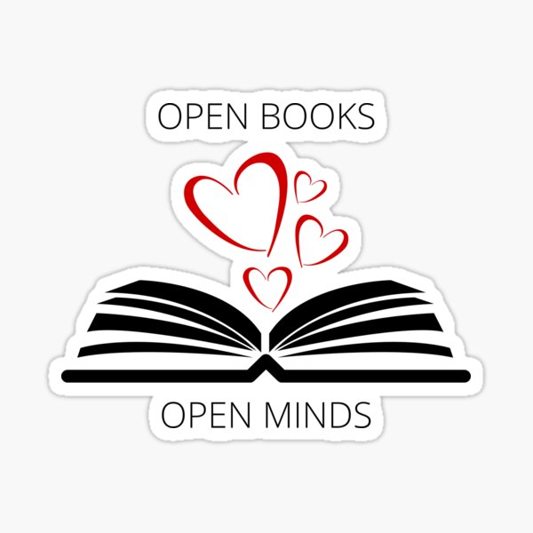 Open Books Open Minds Sticker