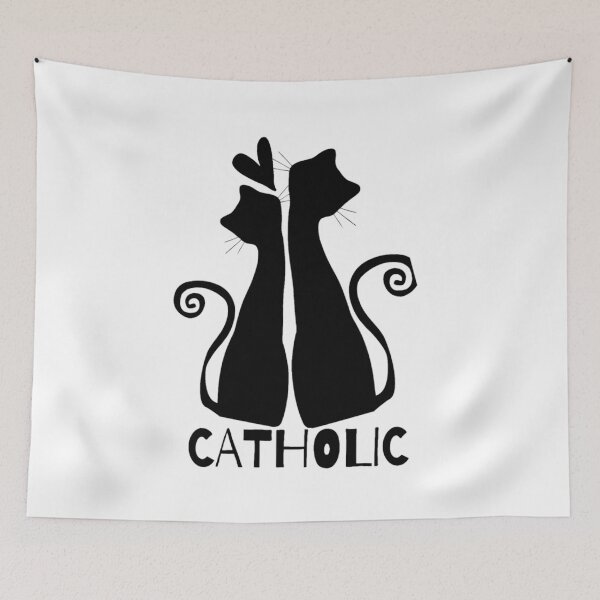Item preview, CATHOLIC (two cat together) designed and sold by Kawabijutsu21.