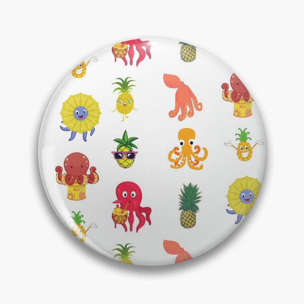 Item preview, Pineapple Octopus Sticker Pack designed and sold by SportyDogShop.